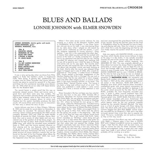 Lonnie Johnson Blues & Ballads LP Vinile Nero 180Gr.