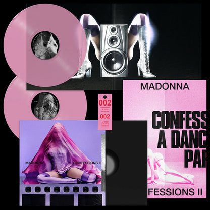 Madonna Confessions II Doppio Vinile Rosa Trasparente 12 Tracce + 4 Tracce Bonus Contiene Poster E Gettone Per il Guardaroba Pre Order Dal 3 Luglio