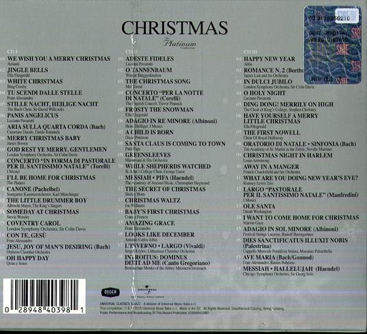 Artisti Vari Christmas. The Platinum Collection Triplo CD