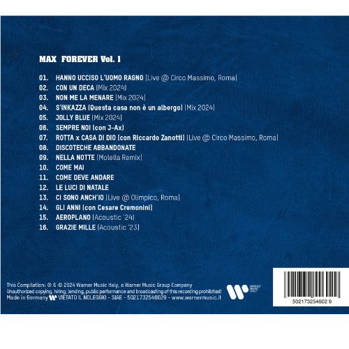 Max Pezzali Max Forever Volume Uno Cd