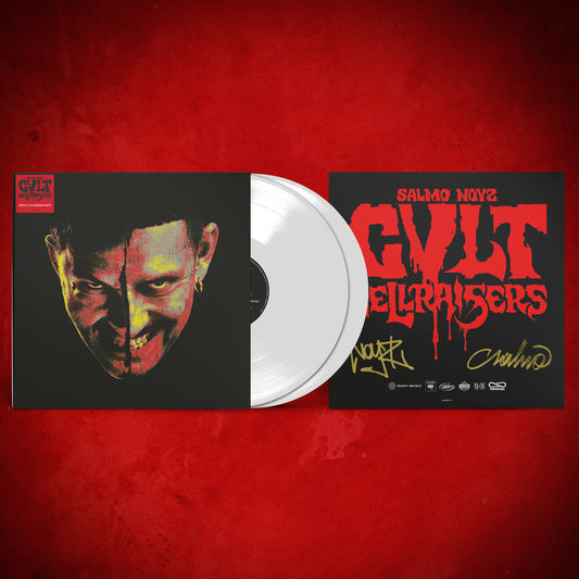 Salmo, Noyz Cvlt Hellraisers Doppio Vinile Bianco Autografato Limitato