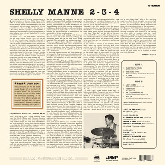 Shelly Mann 2-3-4 Vinile Nero LP