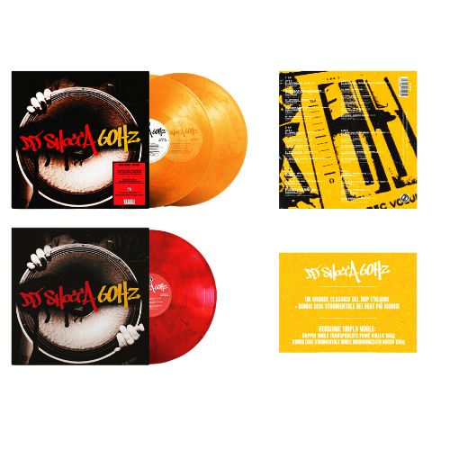 Dj Shocca 60Hz Vinile Triplo LP Vinili Trasparenti Fumè Arancione + Vinile Marmorizzato Rosso