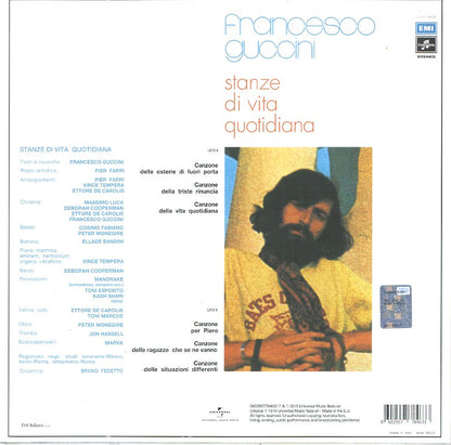 Francesco Guccini Stanze Di Vita Quotidiana LP Vinile Nero