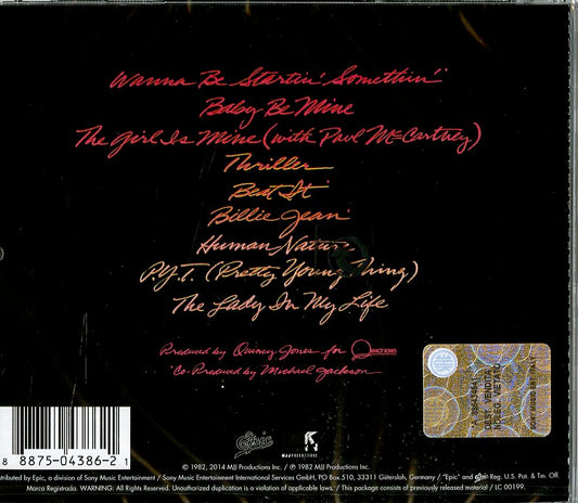 Michael Jackson Thriller CD