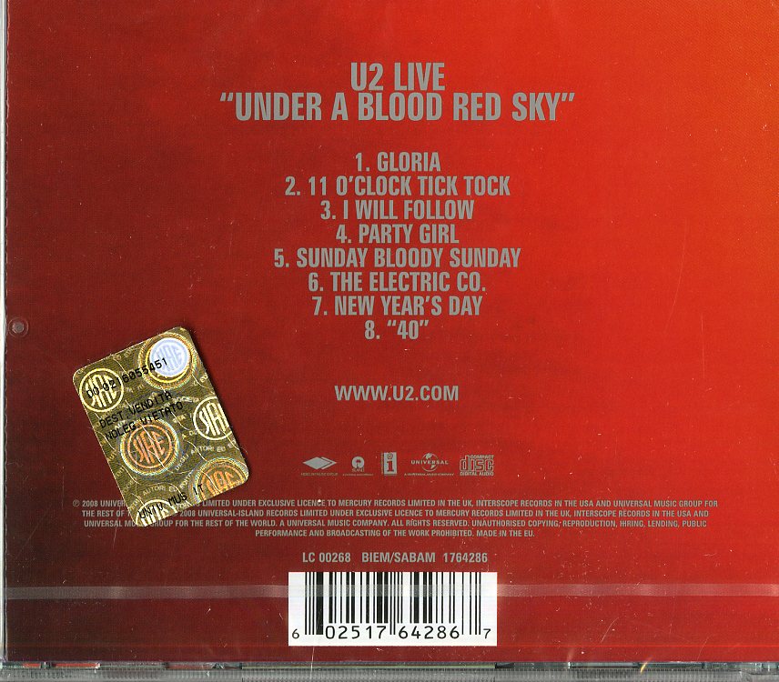U2 – Under a Blood Red Sky | CD Remastered Edition | Offerta