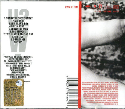 U2 – War | CD Remastered Edition | Offerta