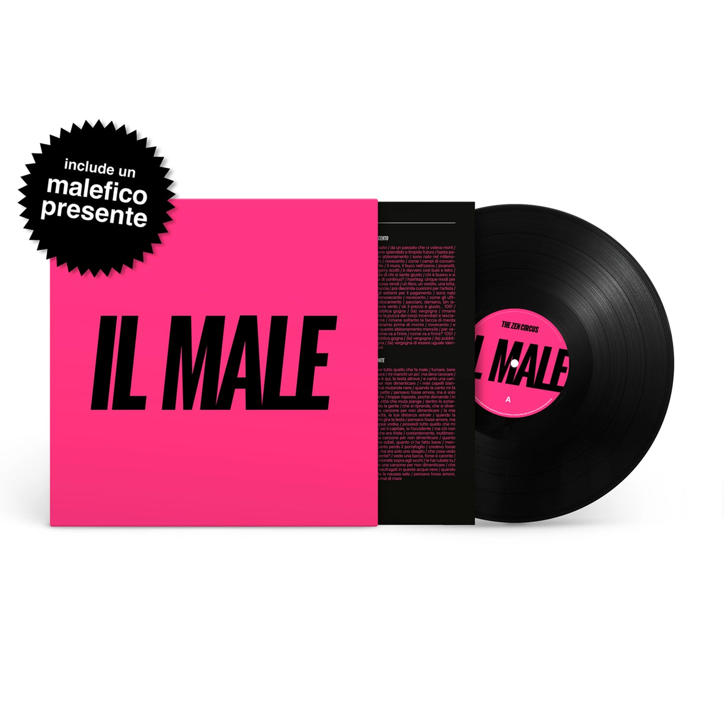 The Zen Circus Il Male LP Vinile con l’iconica cover rosa e un malefico presente da scoprire